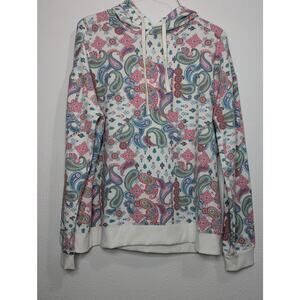 Emily Daniels Paisley Pullover Hoodie Size Medium
